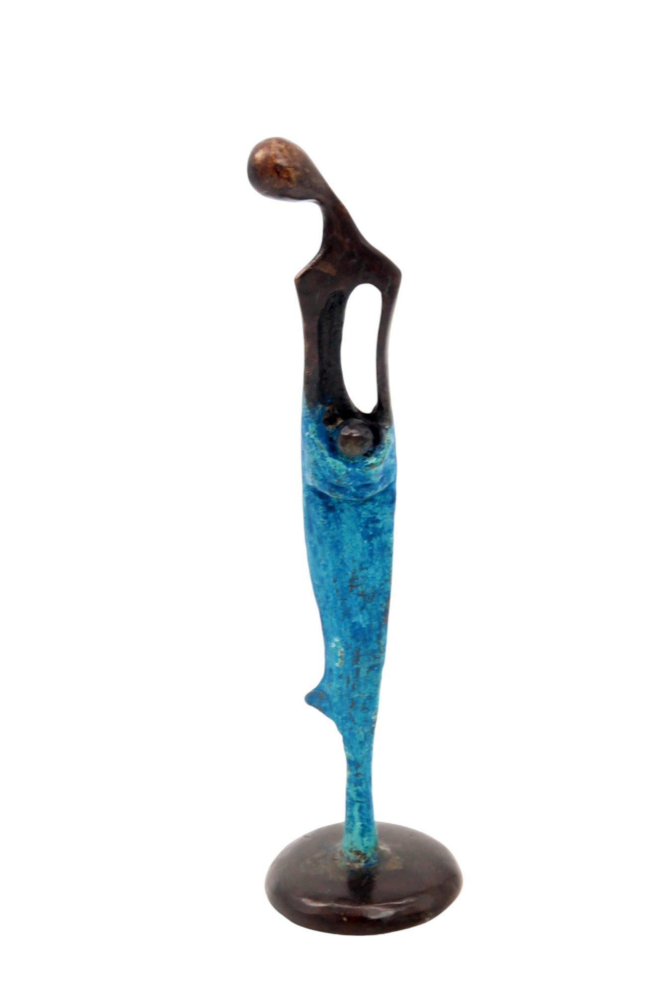 Bronze d'Abdoulaye 25cm bleu n°4 Bronzes d'Afrique