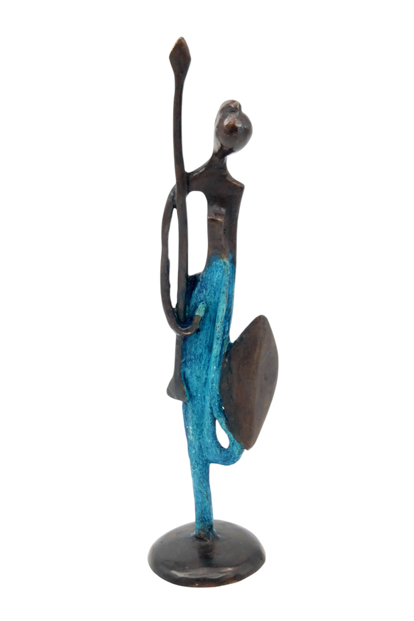 Bronze d'Abdoulaye 25cm bleu n°5 Bronzes d'Afrique