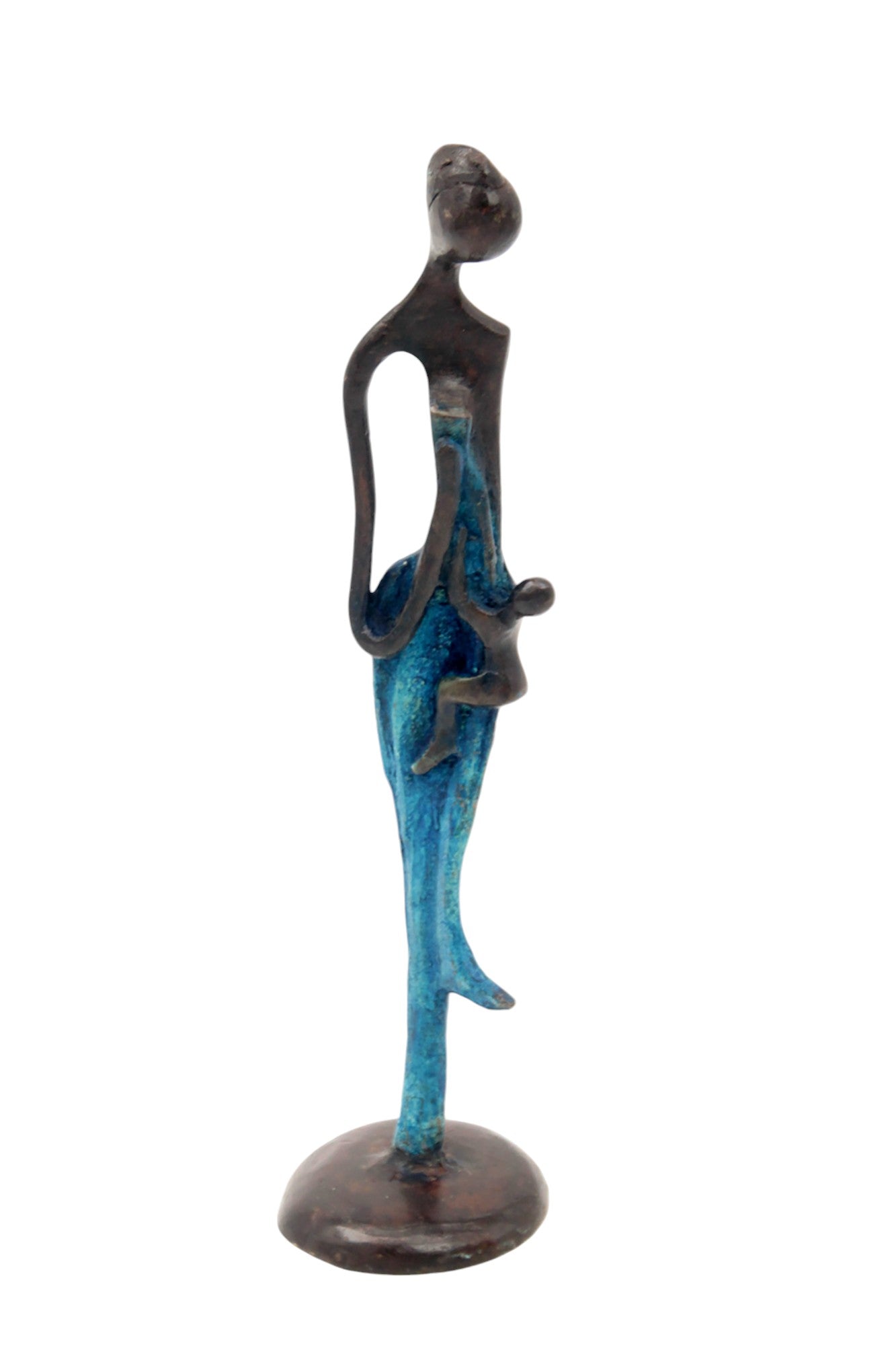 Bronze d'Abdoulaye 25cm bleu n°6 Bronzes d'Afrique