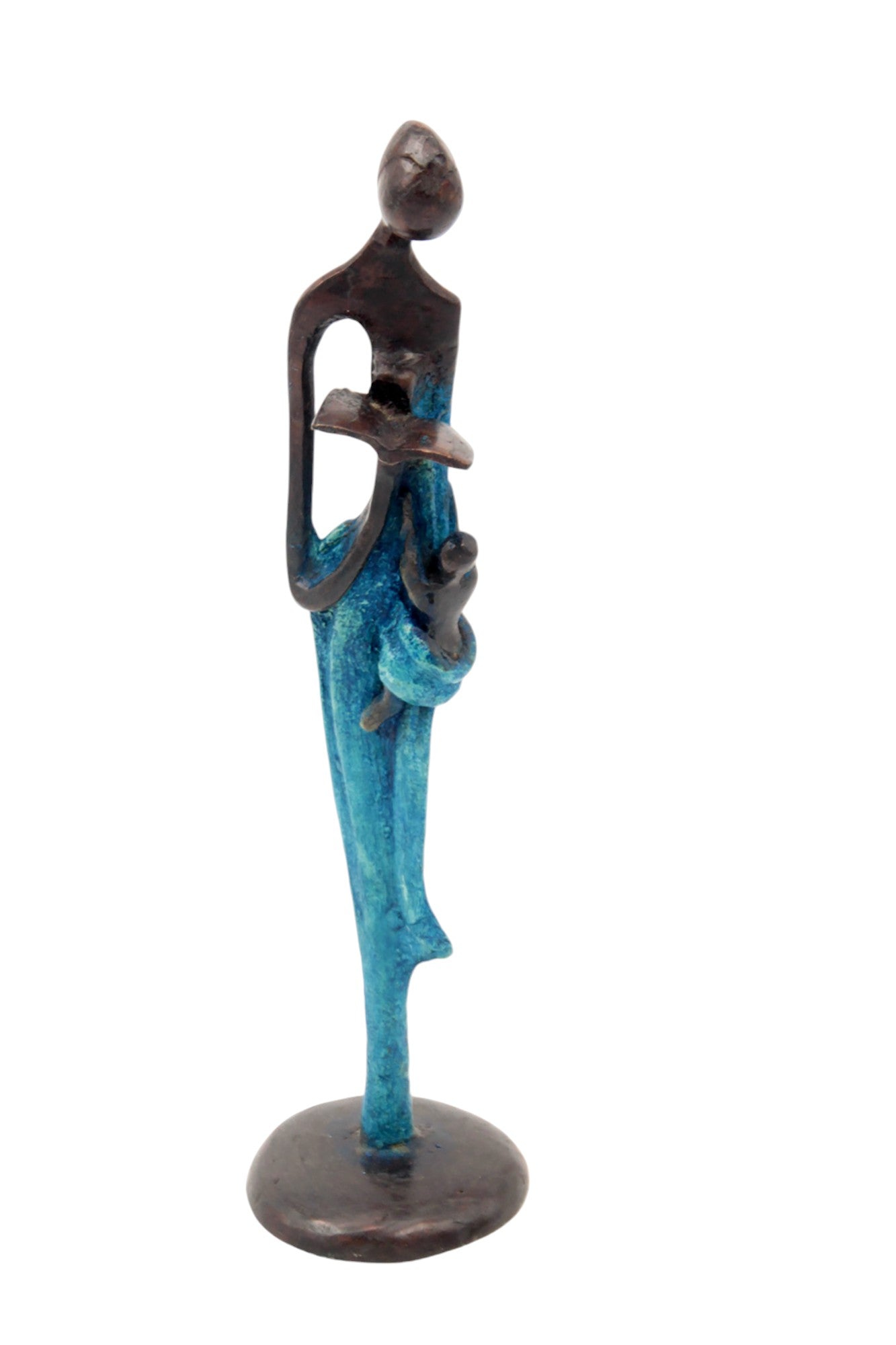 Bronze d'Abdoulaye 25cm bleu n°8 Bronzes d'Afrique