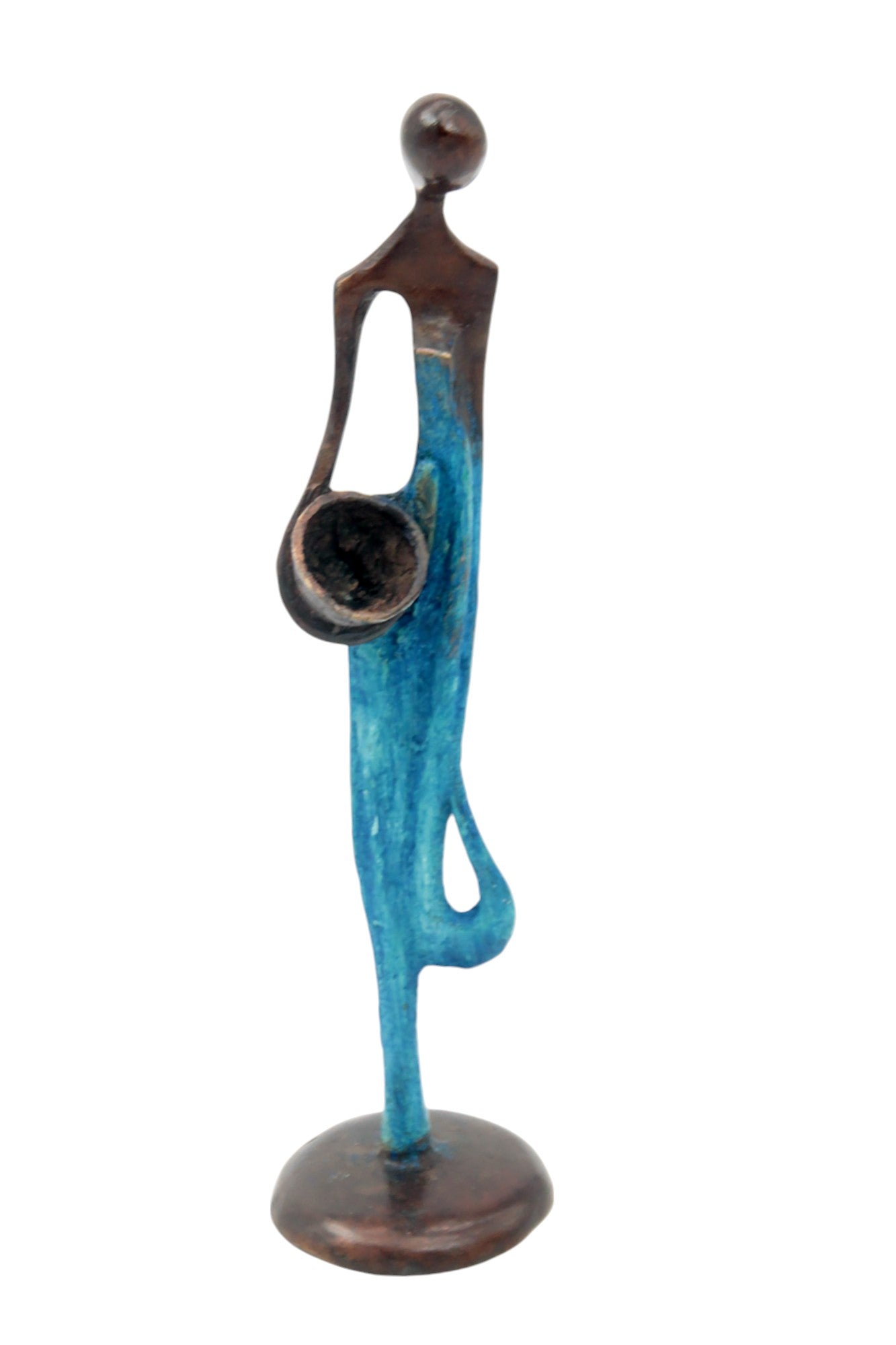 Bronze d'Abdoulaye 25cm bleu n°9 Bronzes d'Afrique