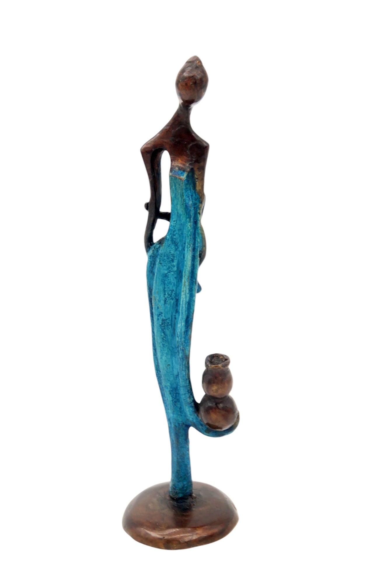 Bronze d'Abdoulaye 25cm bleu n°10 Bronzes d'Afrique
