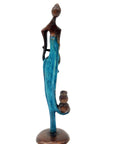 Bronze d'Abdoulaye 25cm bleu n°10 Bronzes d'Afrique