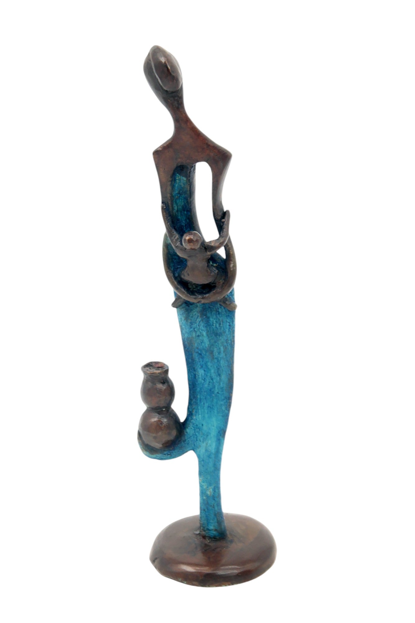 Bronze d'Abdoulaye 25cm bleu n°10 Bronzes d'Afrique