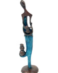 Bronze d'Abdoulaye 25cm bleu n°10 Bronzes d'Afrique