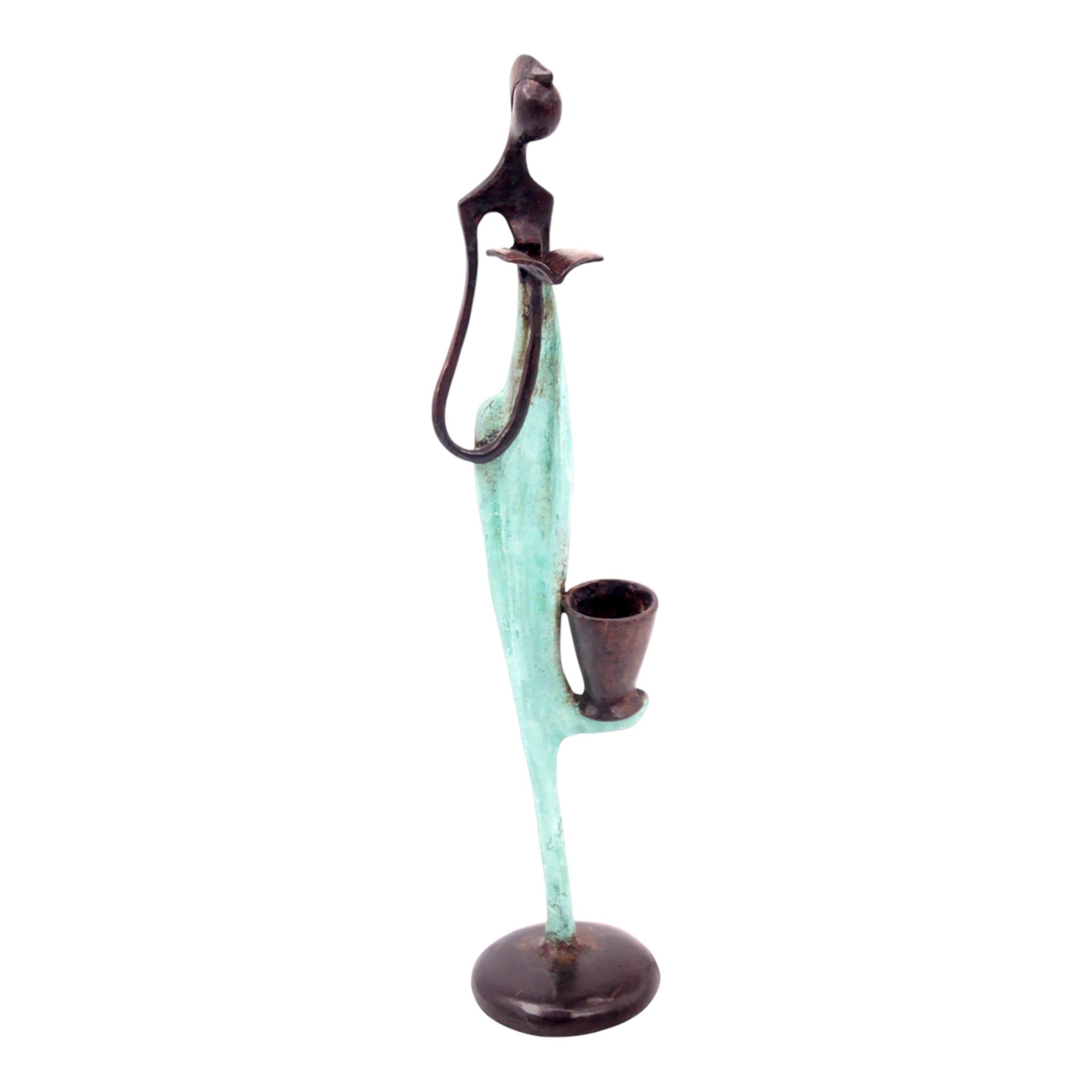 Bronze d'Abdoulaye 35cm turquoise n°1 Bronzes d'Afrique