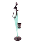 Bronze d'Abdoulaye 35cm turquoise n°1 Bronzes d'Afrique