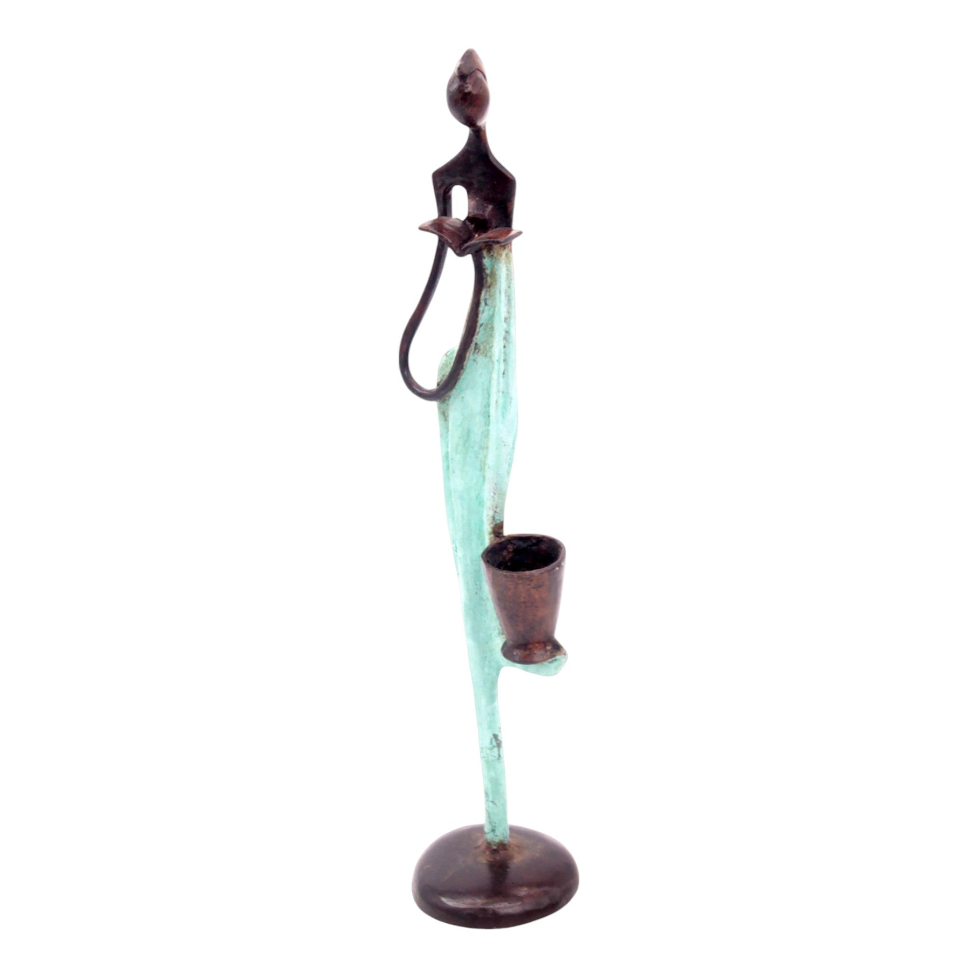 Bronze d'Abdoulaye 35cm turquoise n°1 Bronzes d'Afrique