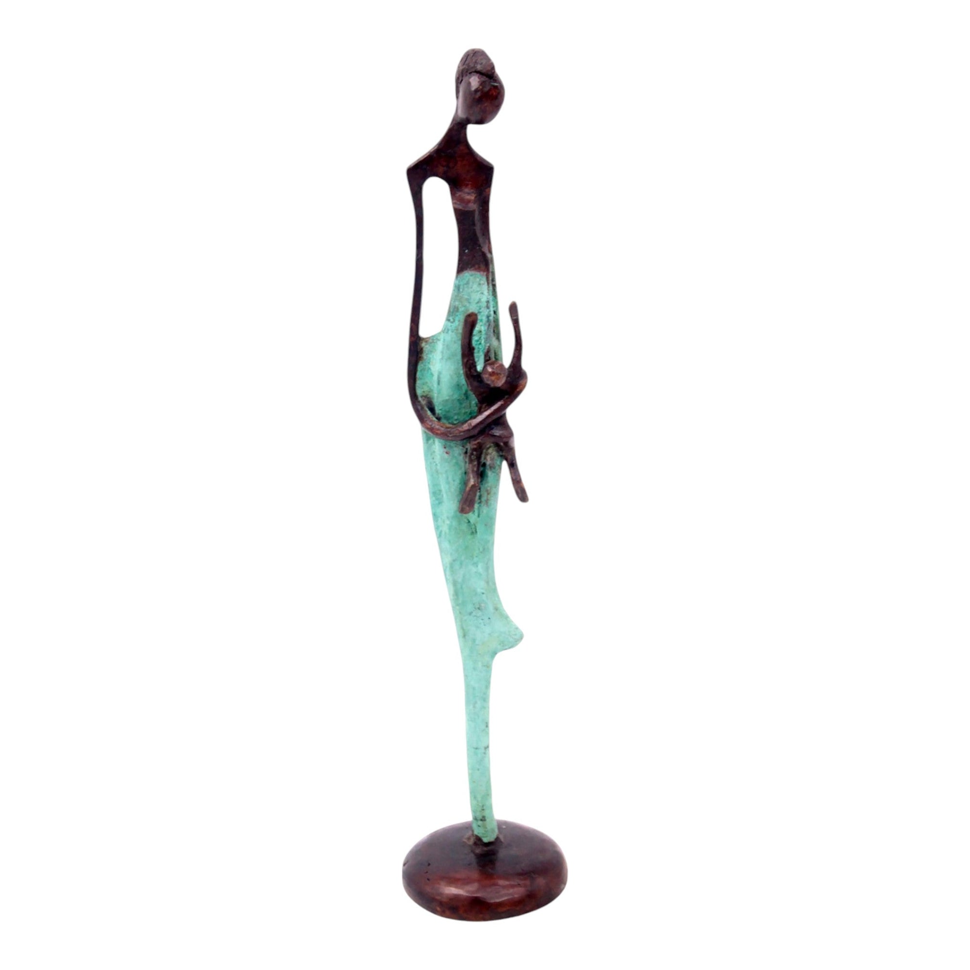 Bronze d'Abdoulaye 35cm turquoise n°2 Bronzes d'Afrique