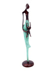 Bronze d'Abdoulaye 35cm turquoise n°2 Bronzes d'Afrique