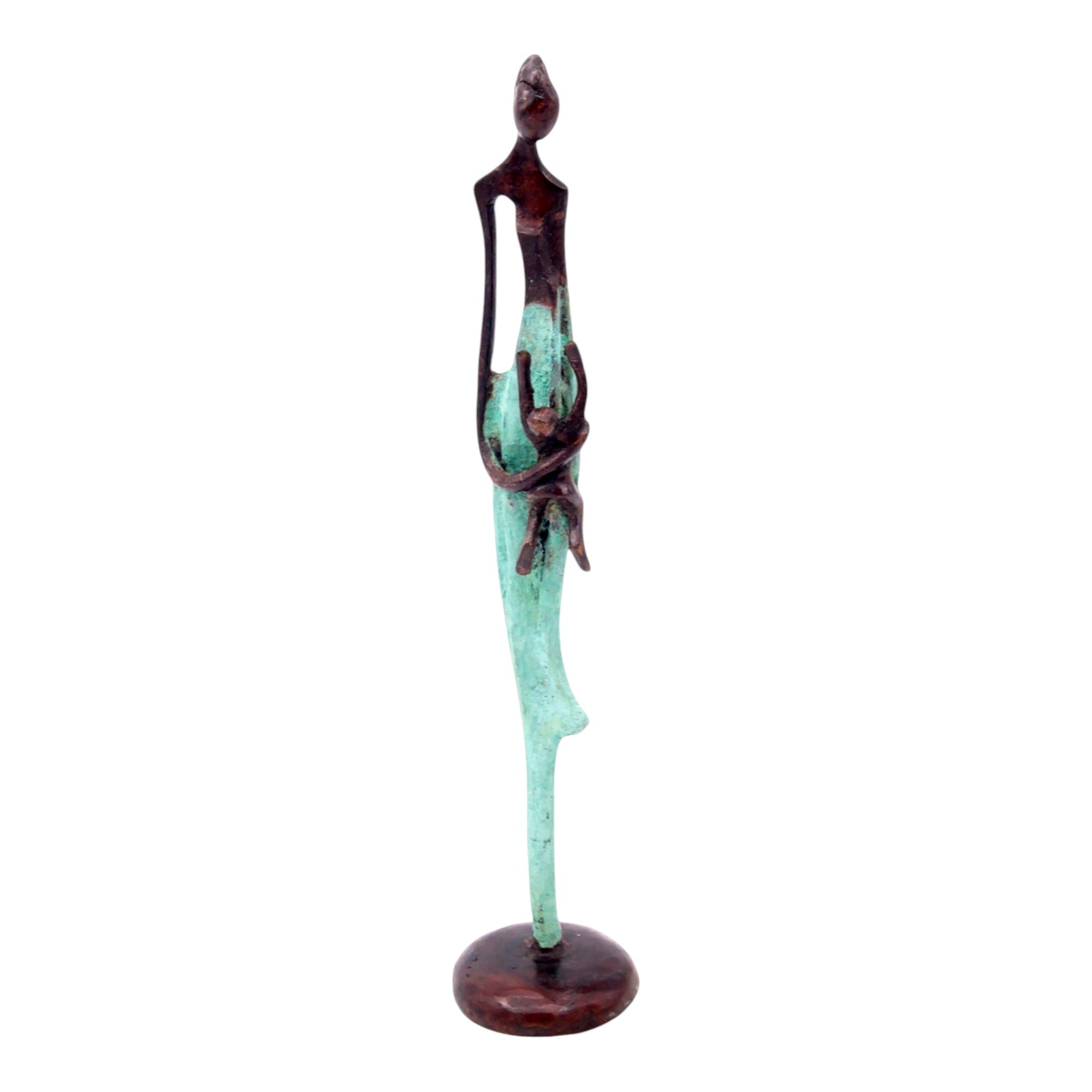 Bronze d'Abdoulaye 35cm turquoise n°2 Bronzes d'Afrique
