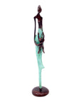 Bronze d'Abdoulaye 35cm turquoise n°2 Bronzes d'Afrique