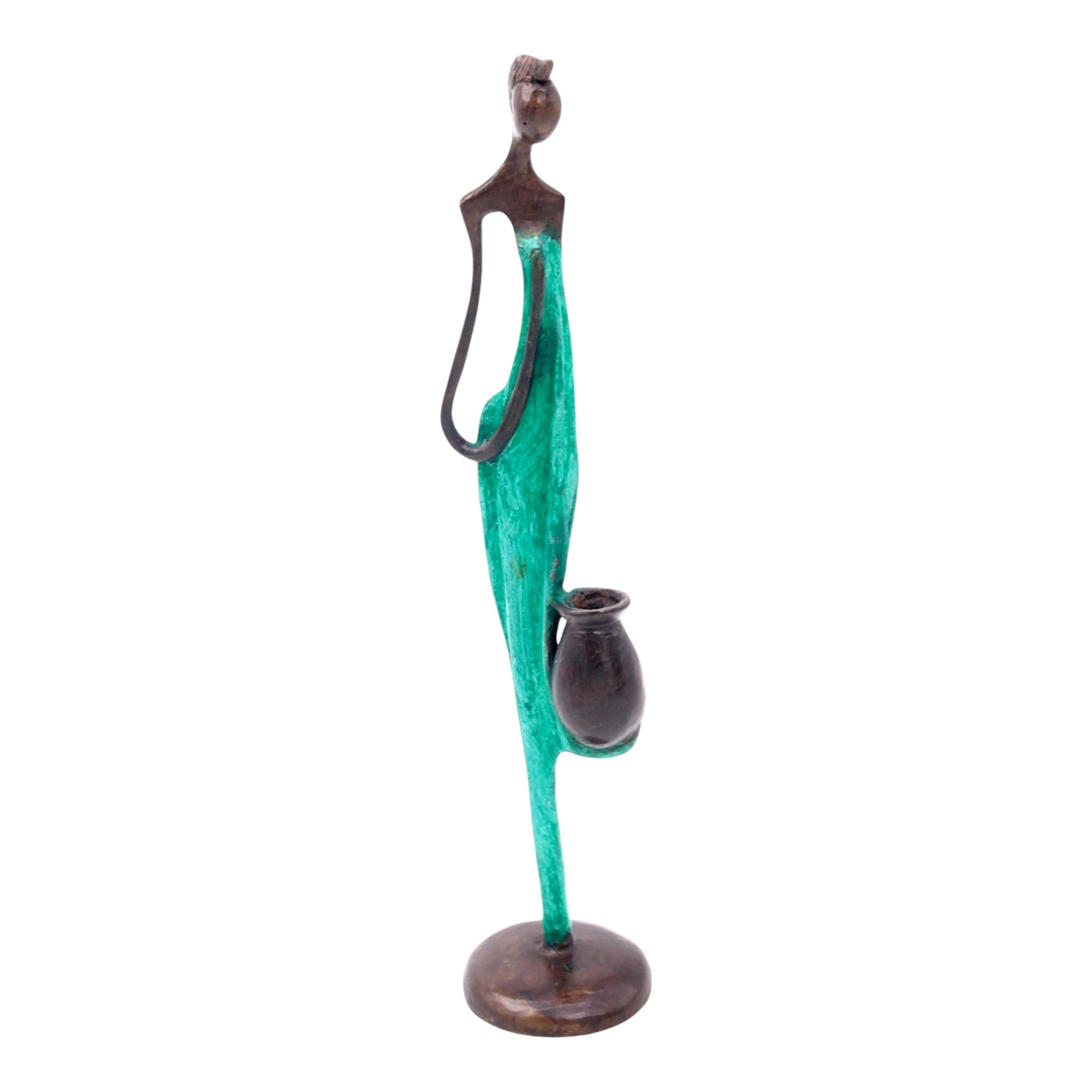 Bronze d'Abdoulaye 35cm vert n°1 Bronzes d'Afrique