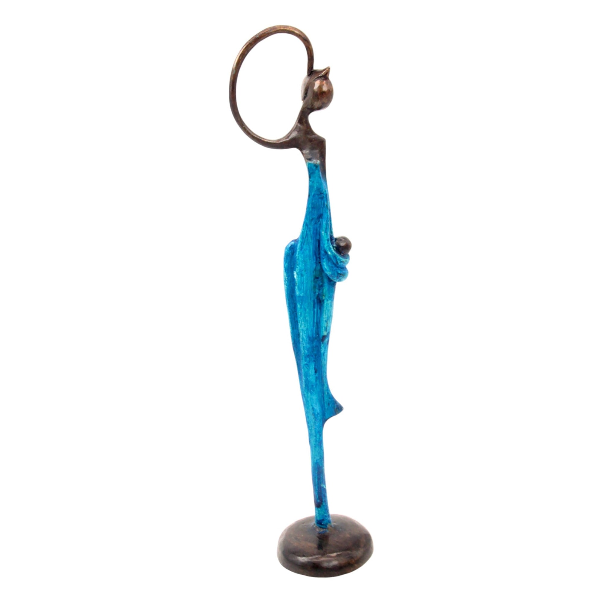 Bronze d'Abdoulaye 35cm bleu n°1 Bronzes d'Afrique