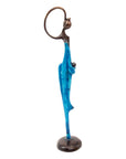 Bronze d'Abdoulaye 35cm bleu n°1 Bronzes d'Afrique