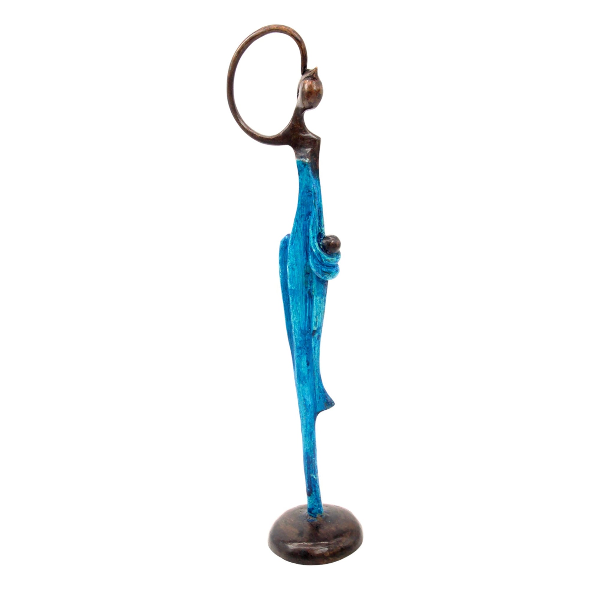 Bronze d'Abdoulaye 35cm bleu n°1 Bronzes d'Afrique