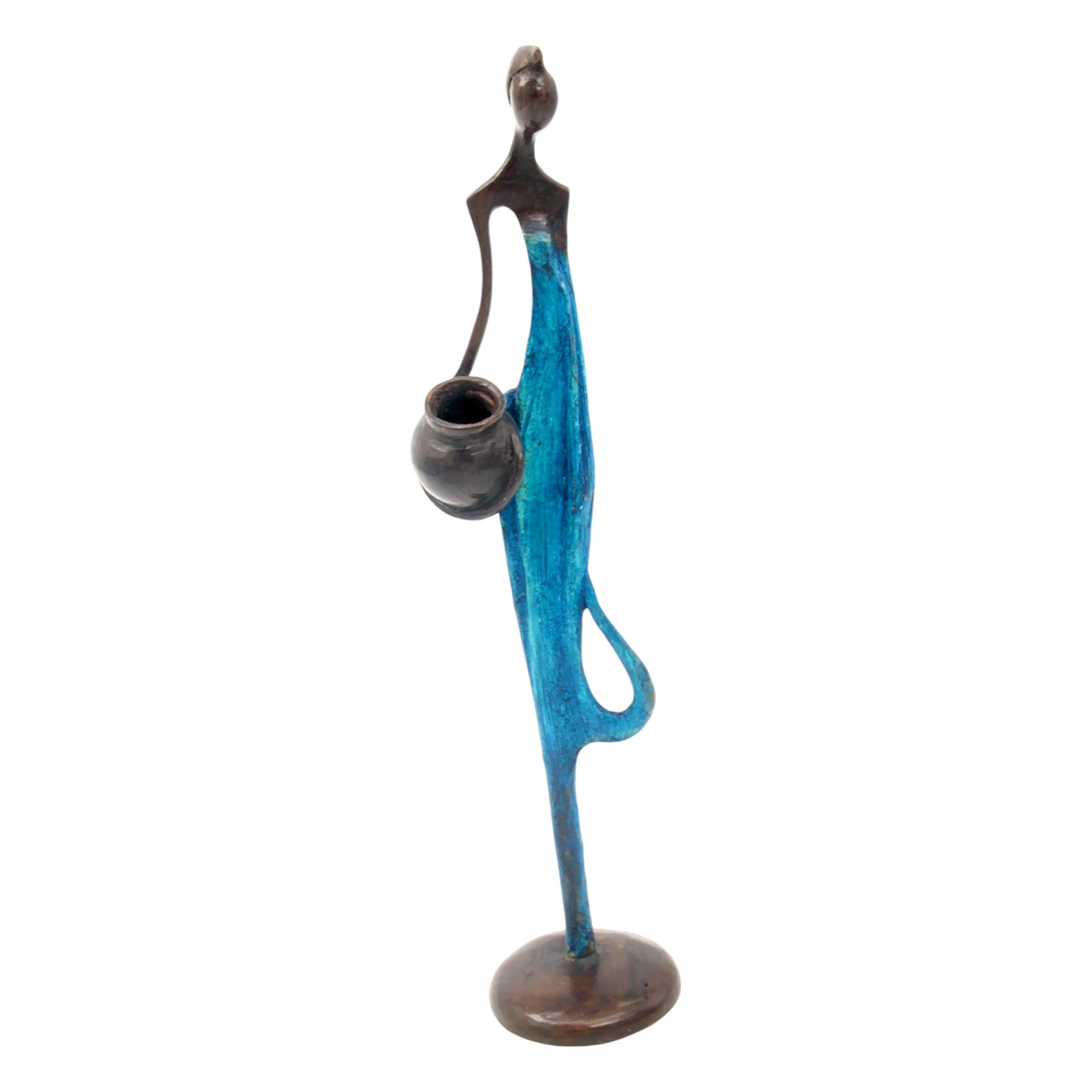 Bronze d'Abdoulaye 35cm bleu n°2 Bronzes d'Afrique