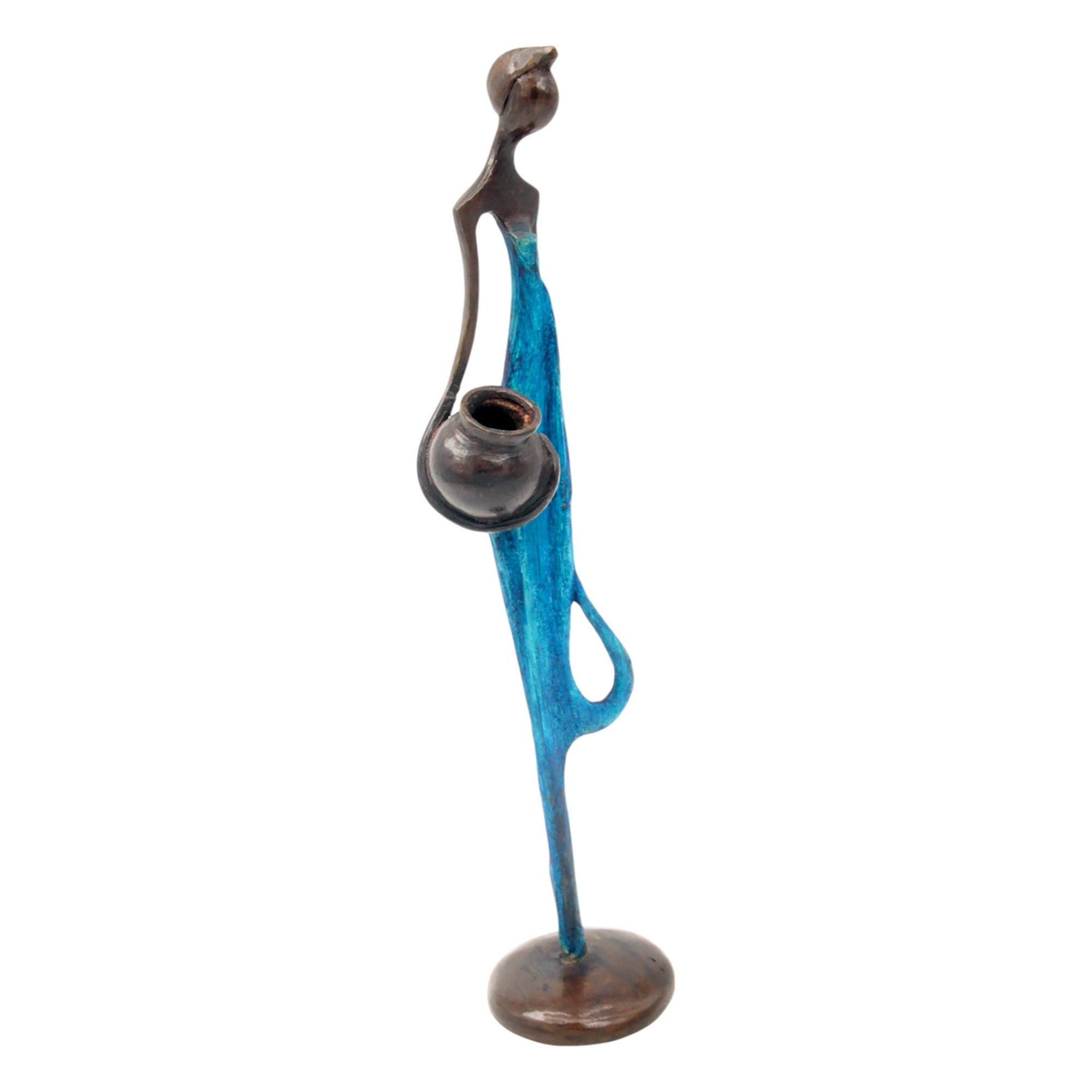 Bronze d'Abdoulaye 35cm bleu n°2 Bronzes d'Afrique