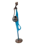 Bronze d'Abdoulaye 35cm bleu n°2 Bronzes d'Afrique