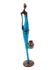 Bronze d'Abdoulaye 35cm bleu n°3 Bronzes d'Afrique
