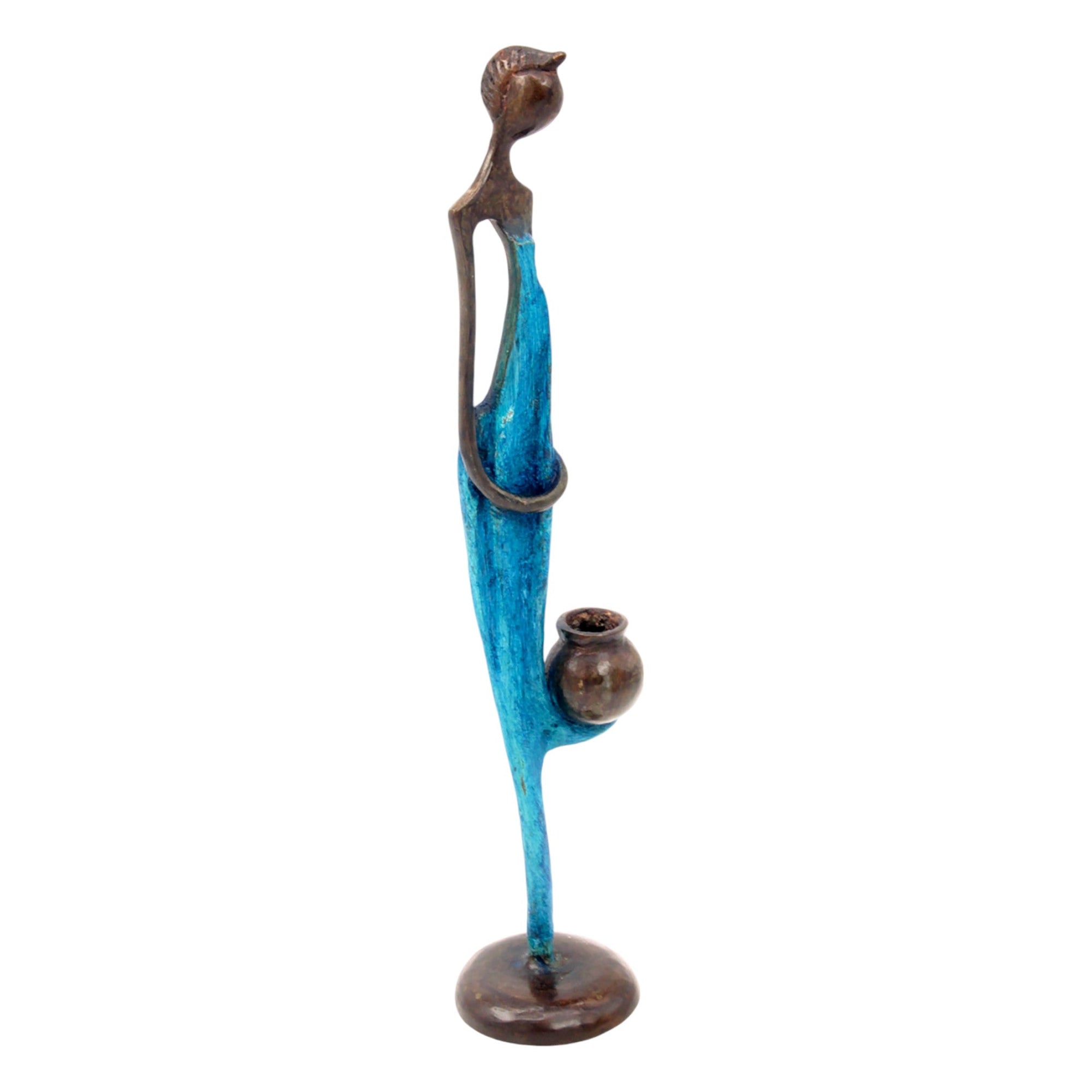 Bronze d'Abdoulaye 35cm bleu n°3 Bronzes d'Afrique