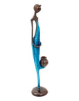 Bronze d'Abdoulaye 35cm bleu n°3 Bronzes d'Afrique