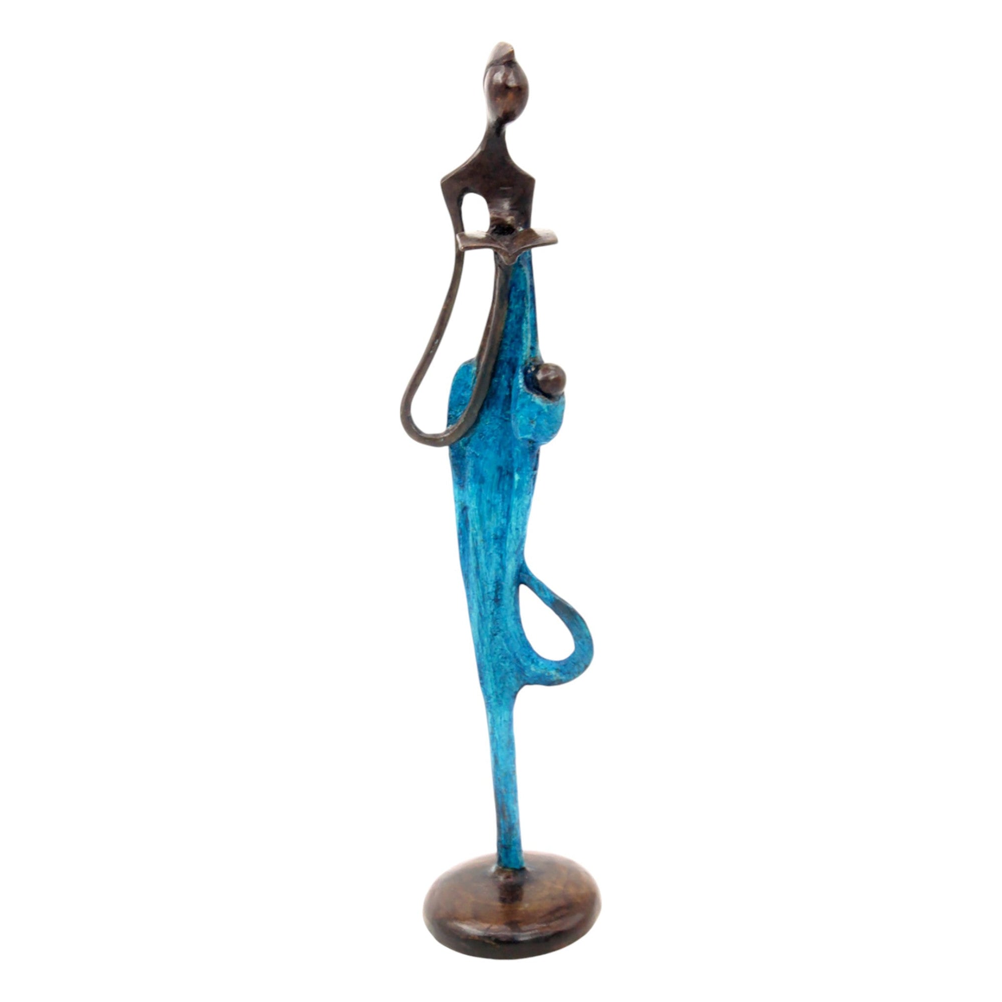 Bronze d'Abdoulaye 35cm bleu n°4 Bronzes d'Afrique