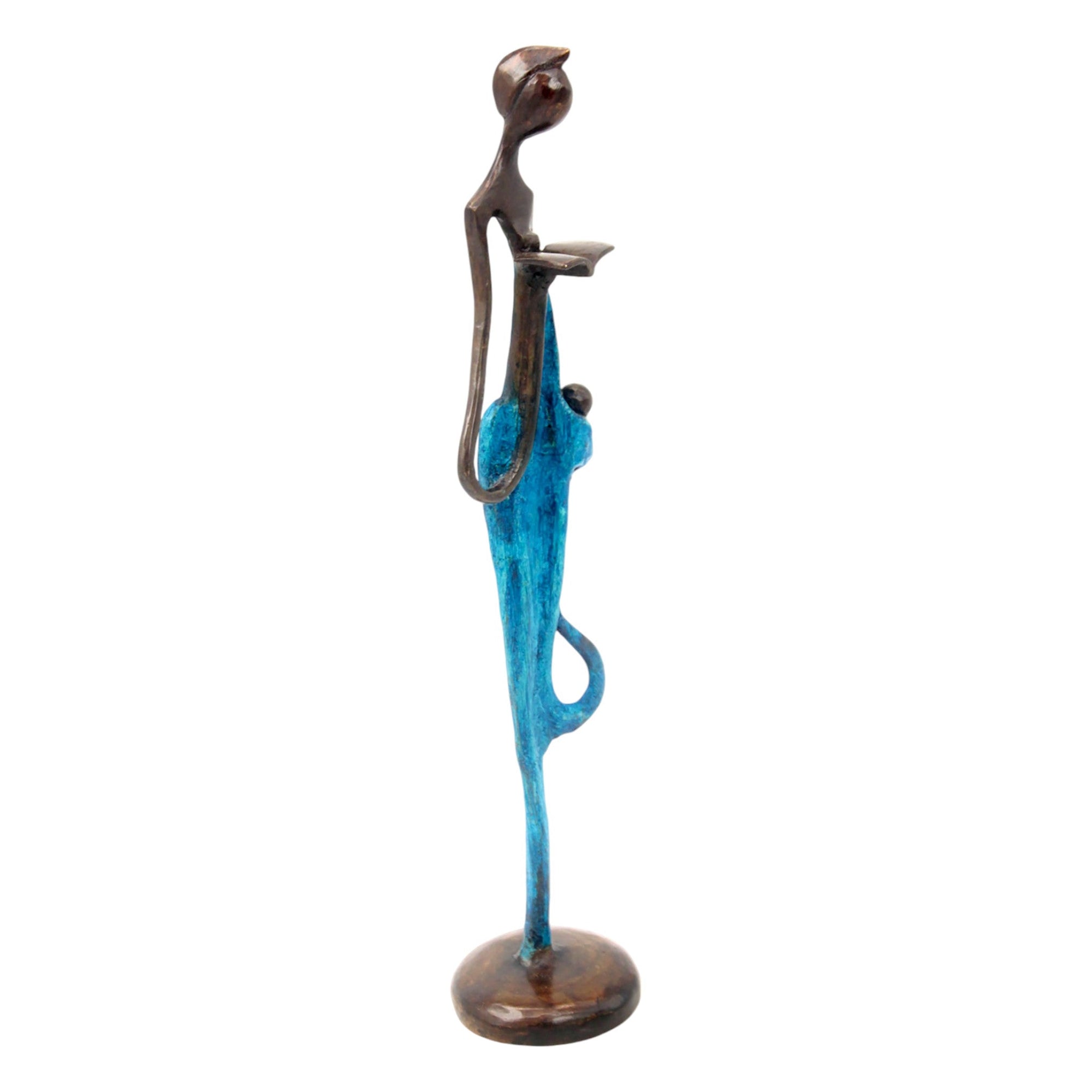 Bronze d'Abdoulaye 35cm bleu n°4 Bronzes d'Afrique