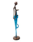 Bronze d'Abdoulaye 35cm bleu n°4 Bronzes d'Afrique