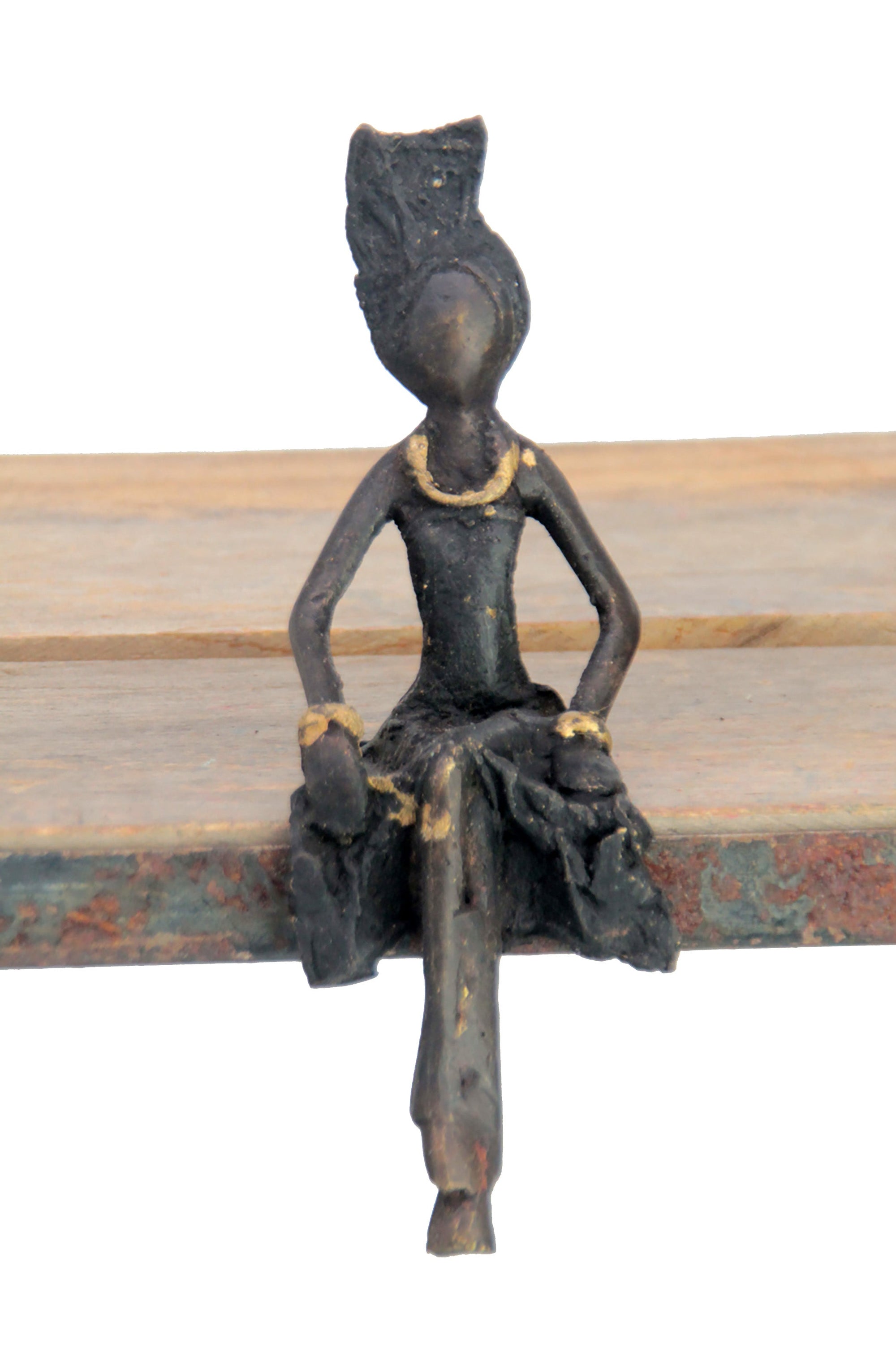 Bronze assis 15 cm noir n°8 Bronzes d'Afrique