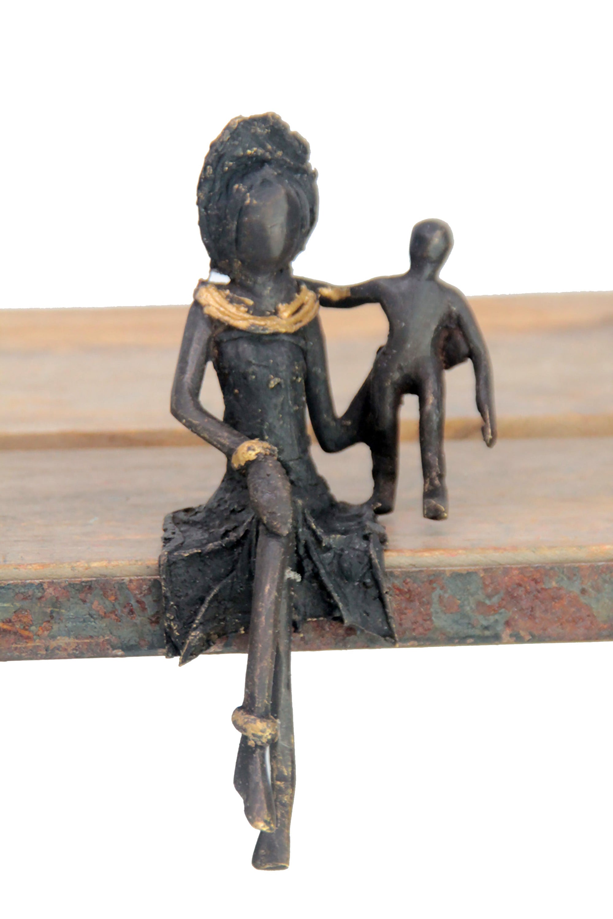 Bronze assis 15 cm noir n°11 Bronzes d'Afrique