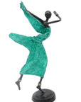 Danseuse 35 cm verte n°1 Bronzes d'Afrique