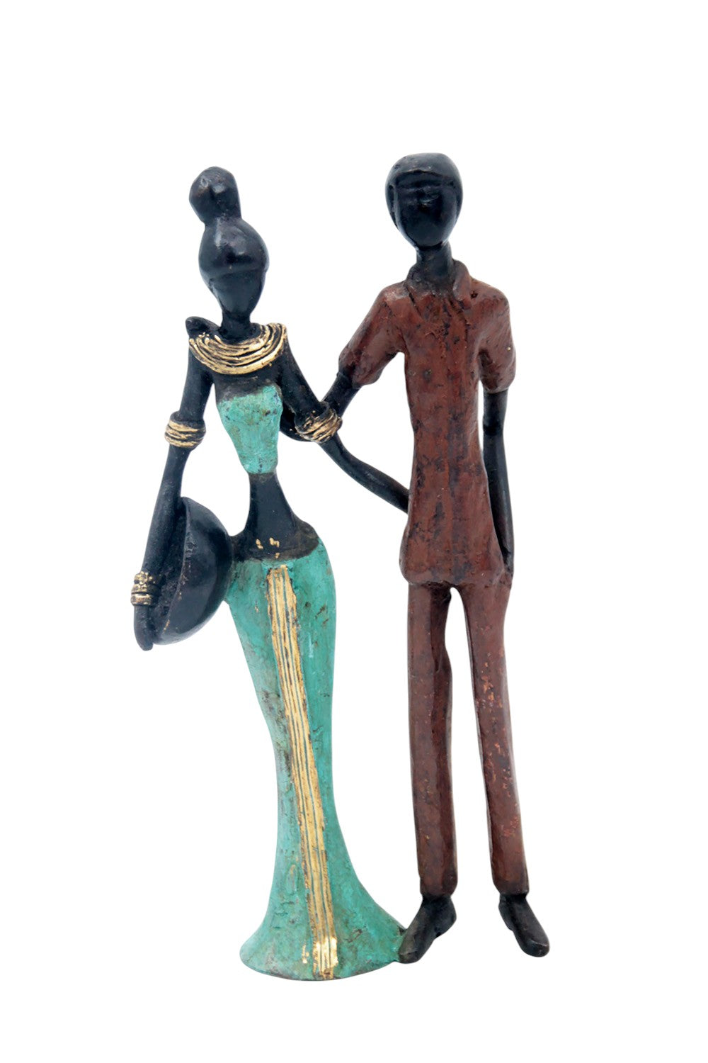 Bronze Mohamadi Dermé couple 20 cm n°10 Bronzes d'Afrique
