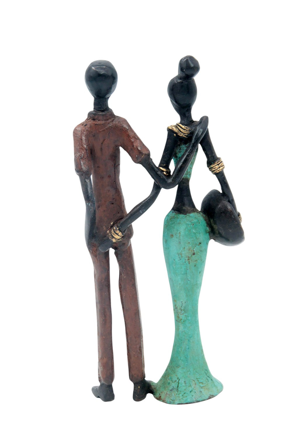 Bronze Mohamadi Dermé couple 20 cm n°10 Bronzes d'Afrique