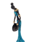 Bronze Mohamadi Dermé 20 cm bleu n°1 Bronzes d'Afrique