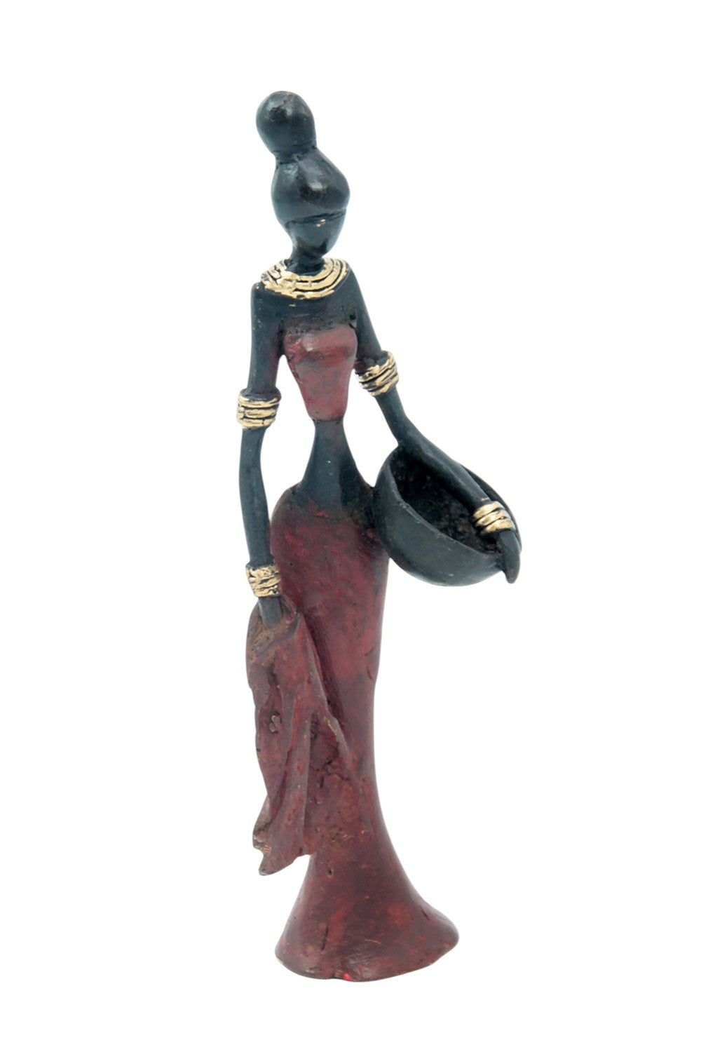 Bronze Mohamadi Dermé 20 cm rouge n°7 Bronzes d'Afrique