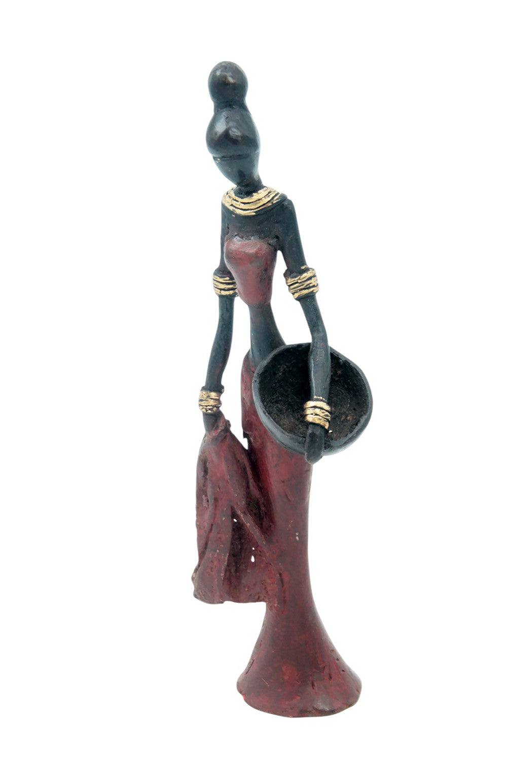 Bronze Mohamadi Dermé 20 cm rouge n°7 Bronzes d'Afrique