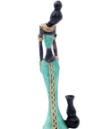 Bronze Mohamadi Dermé 20 cm turquoise n°3 Bronzes d'Afrique