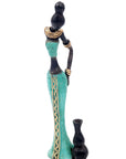 Bronze Mohamadi Dermé 20 cm turquoise n°3 Bronzes d'Afrique