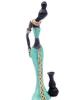 Bronze Mohamadi Dermé 20 cm turquoise n°3 Bronzes d'Afrique
