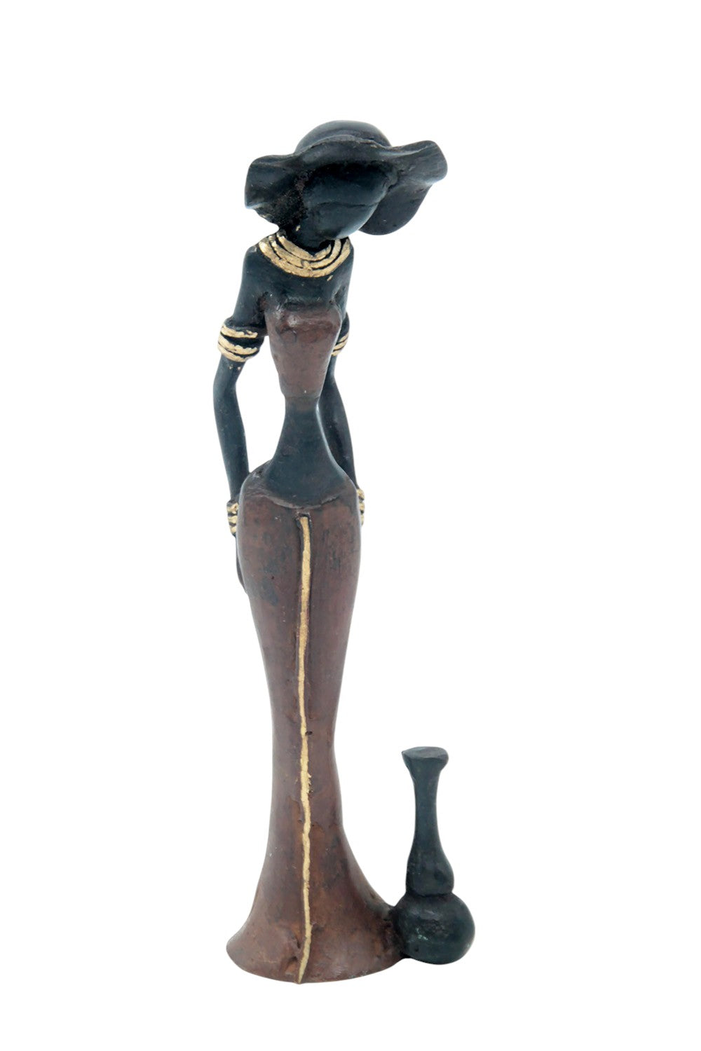 Bronze Mohamadi Dermé 20 cm marron n°17 Bronzes d'Afrique