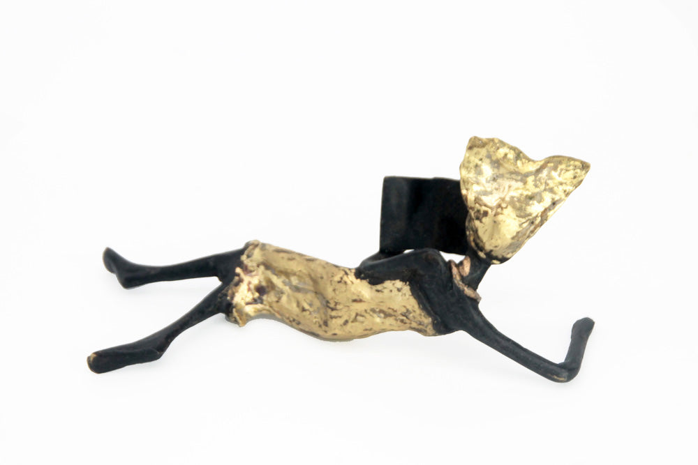 Bronze allongé 20 cm doré n°1 Bronzes d'Afrique