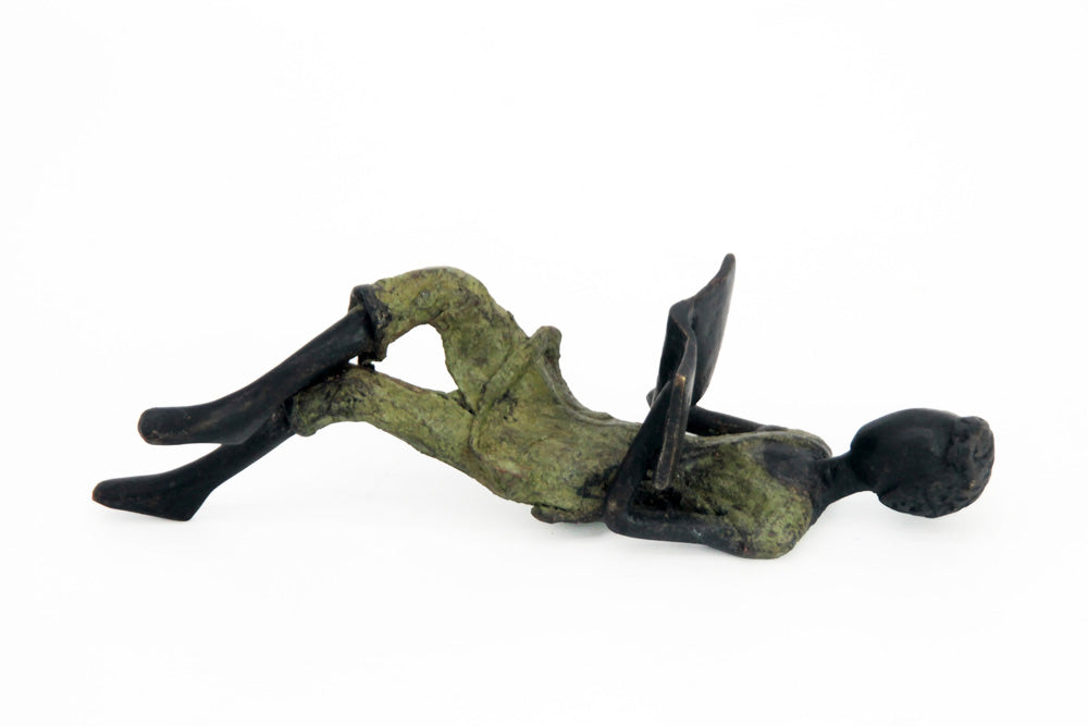 Bronze allongé 20 cm vert n°5 Bronzes d'Afrique