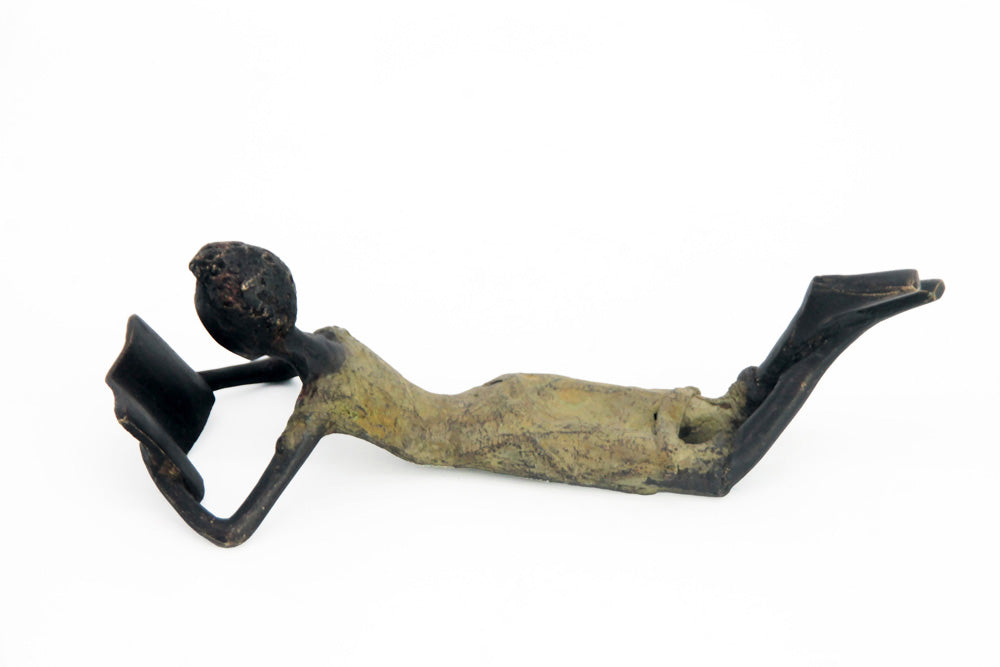 Bronze allongé 20 cm vert n°11 Bronzes d'Afrique