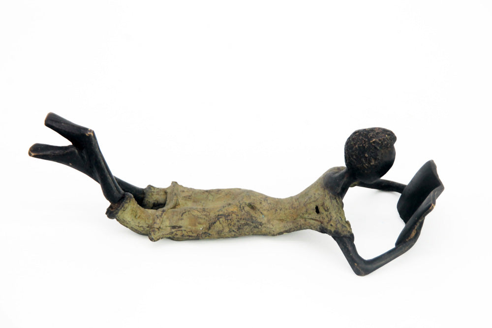 Bronze allongé 20 cm vert n°11 Bronzes d'Afrique