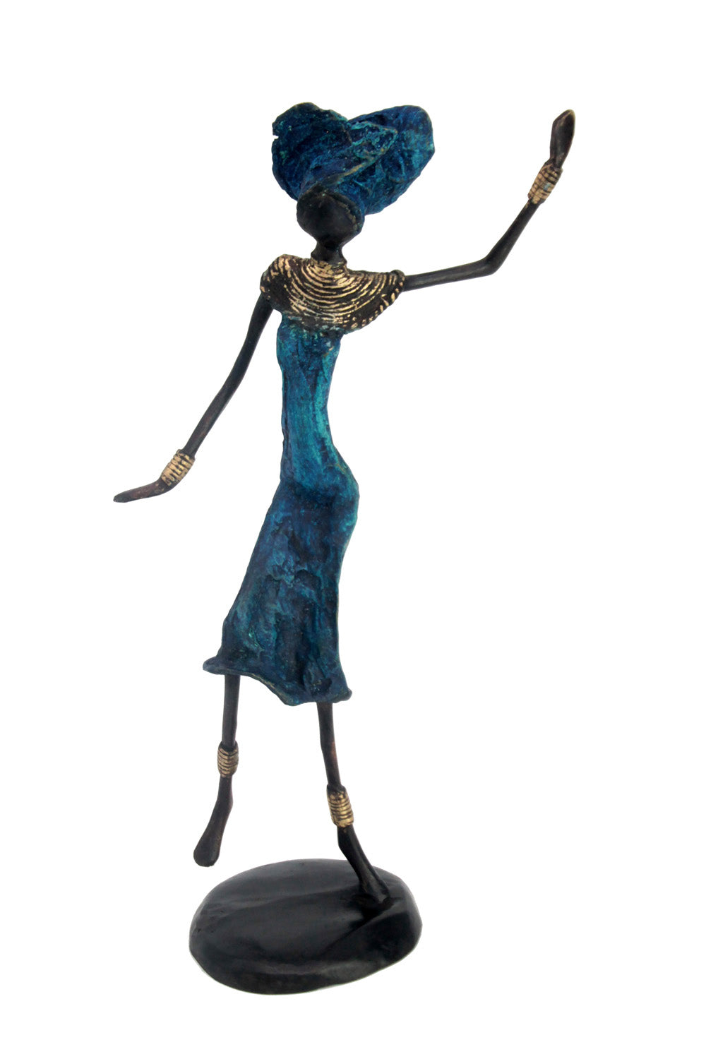 Bronze 35 cm bleu n°14 Bronzes d'Afrique