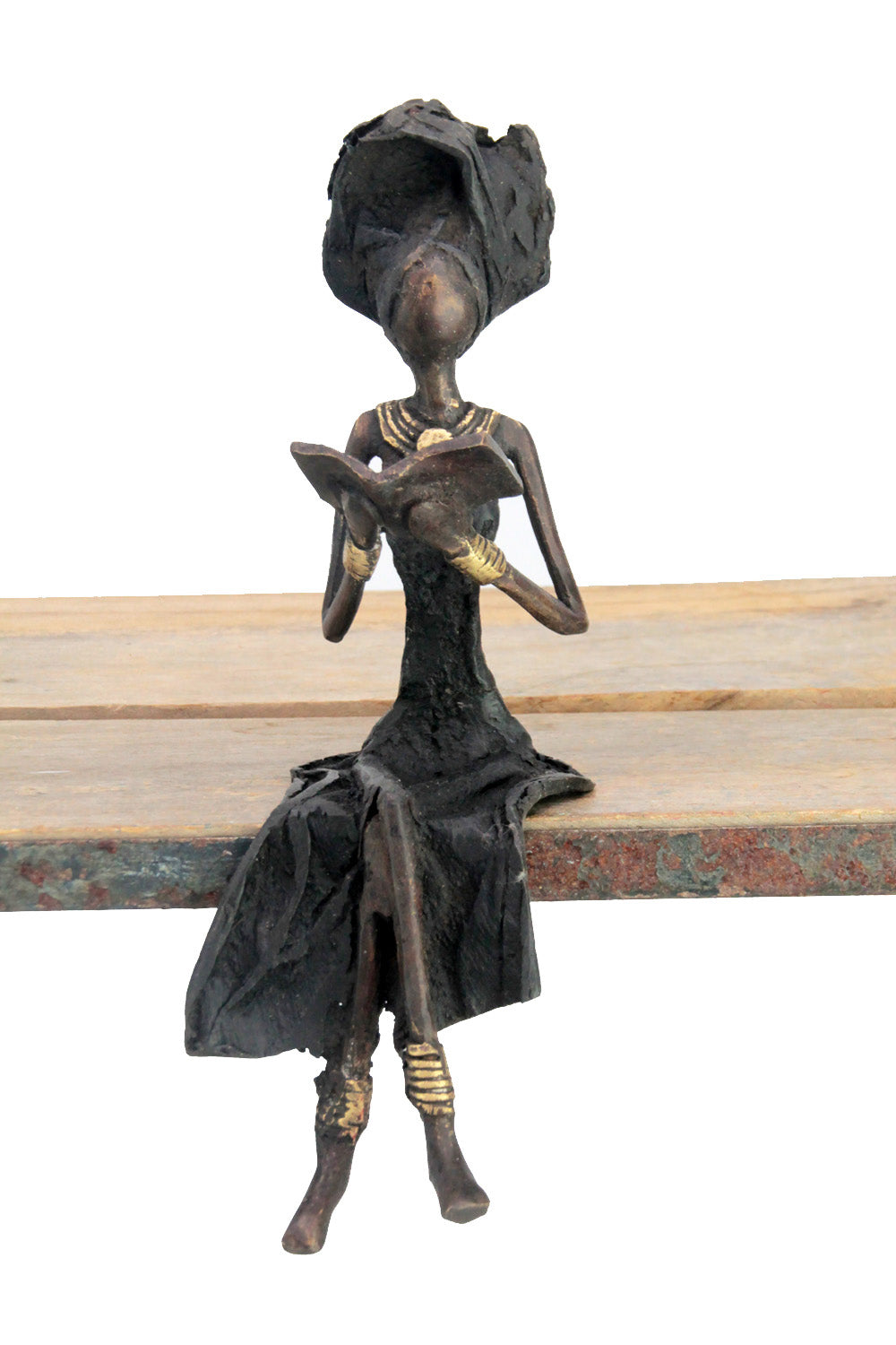 Bronze assis 25 cm noir n°17 Bronzes d'Afrique