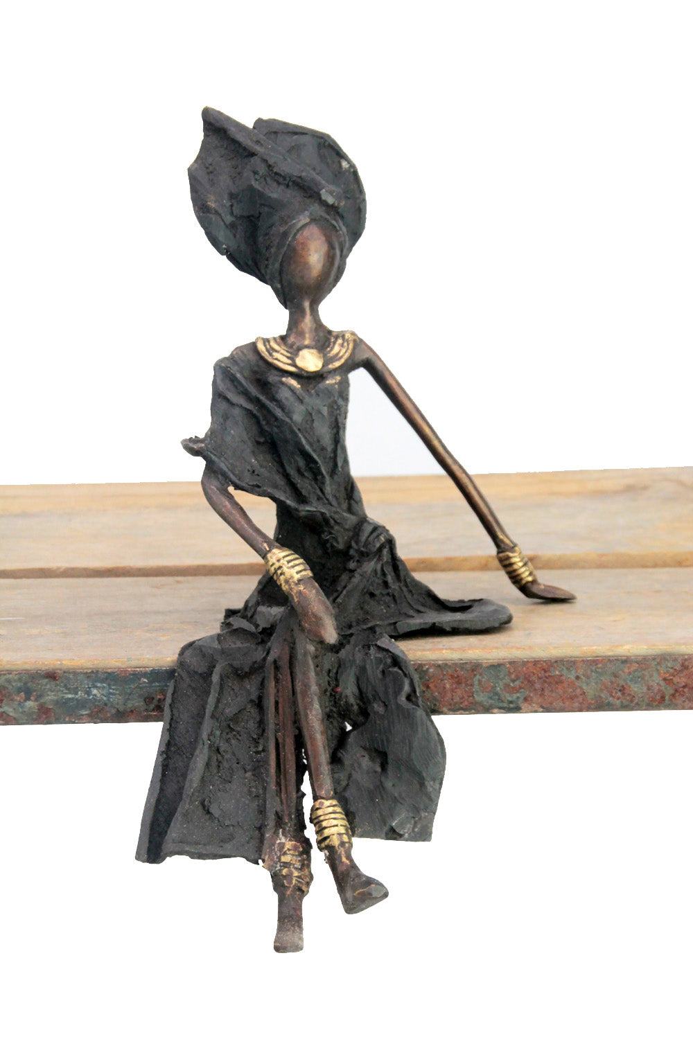 Bronze assis 25 cm noir n°20 Bronzes d'Afrique