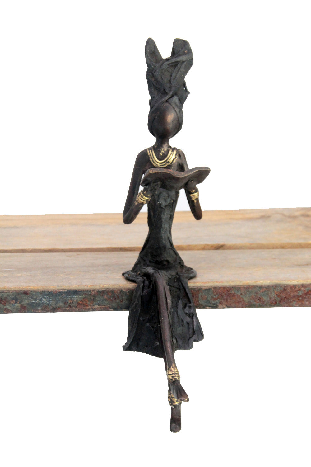 Bronze assis 25 cm noir n°24 Bronzes d'Afrique