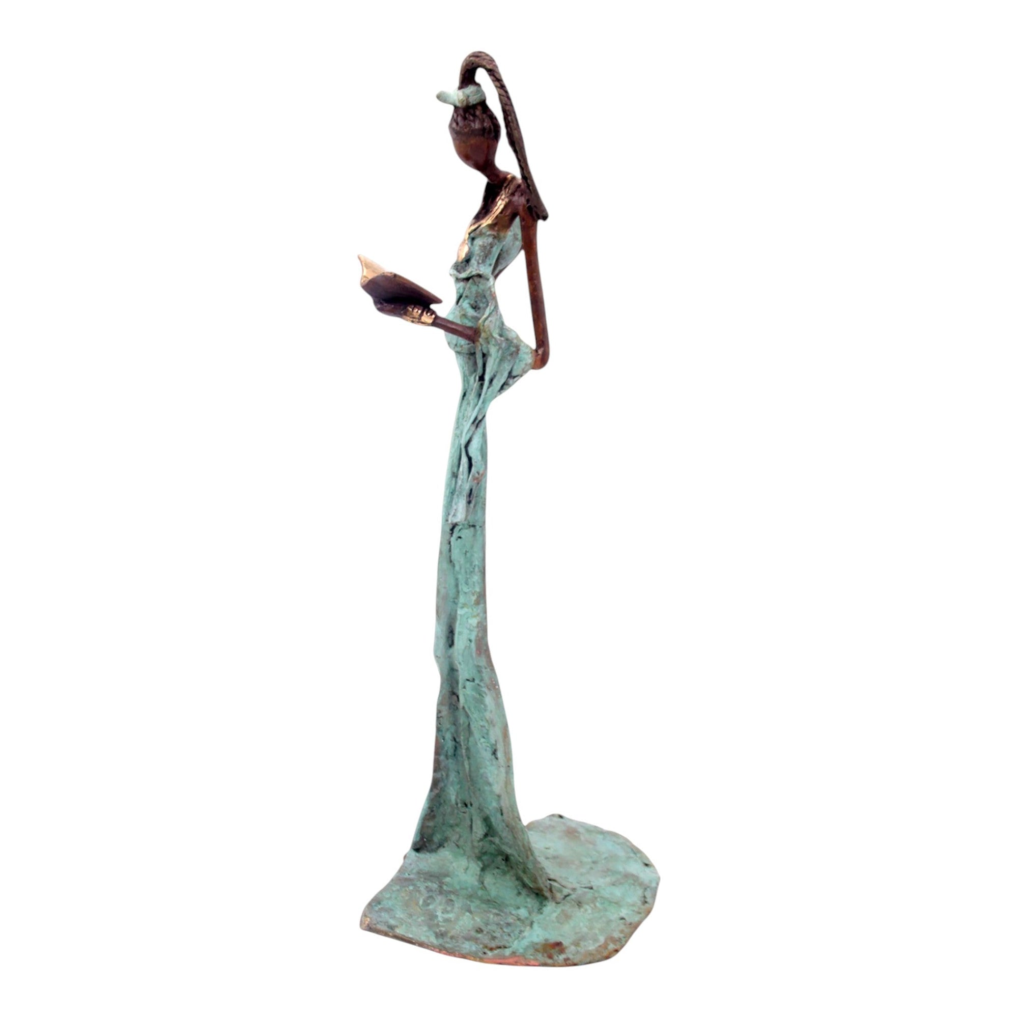 Bronze 55 cm turquoise n°6 Bronzes d'Afrique